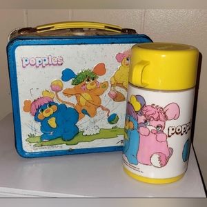 Vintage 80s POPPLES  Lunchbox & Thermos Set
